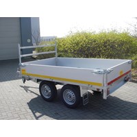 Plateau aanhangwagen dubbelas geremd 1500kg-3m10x1m80x30